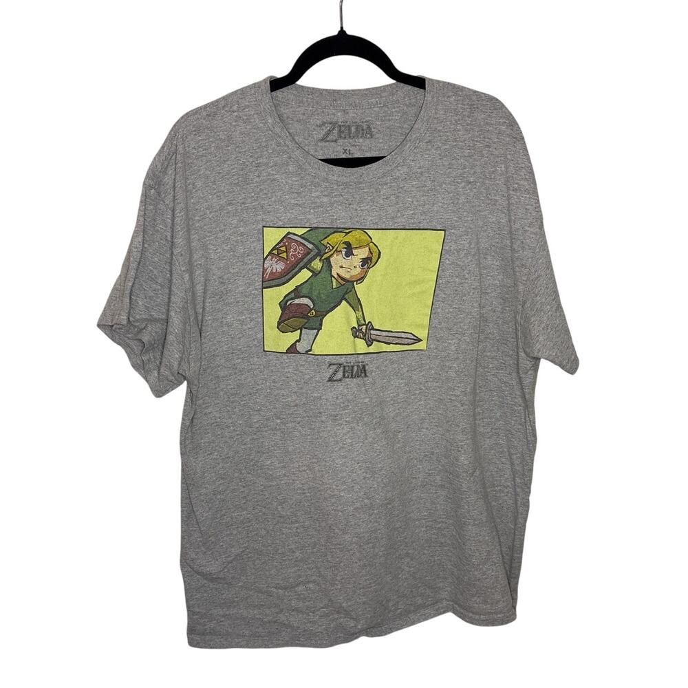 Vintage The Legend of Zelda Link Tee Shirt XL Gray